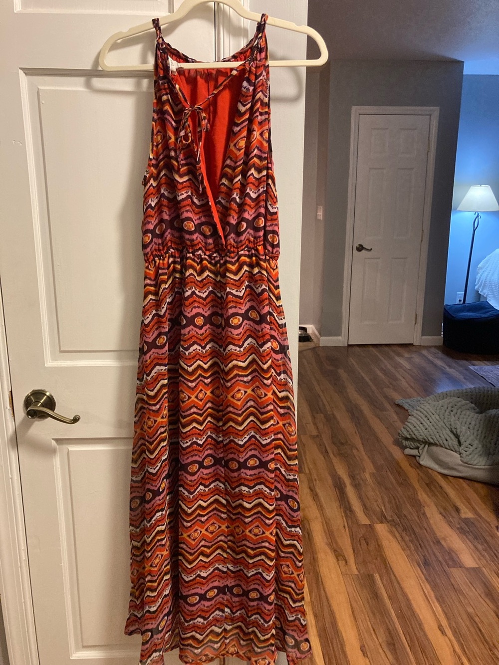 Bar III Orange and Purple Zigzag Maxi Dress